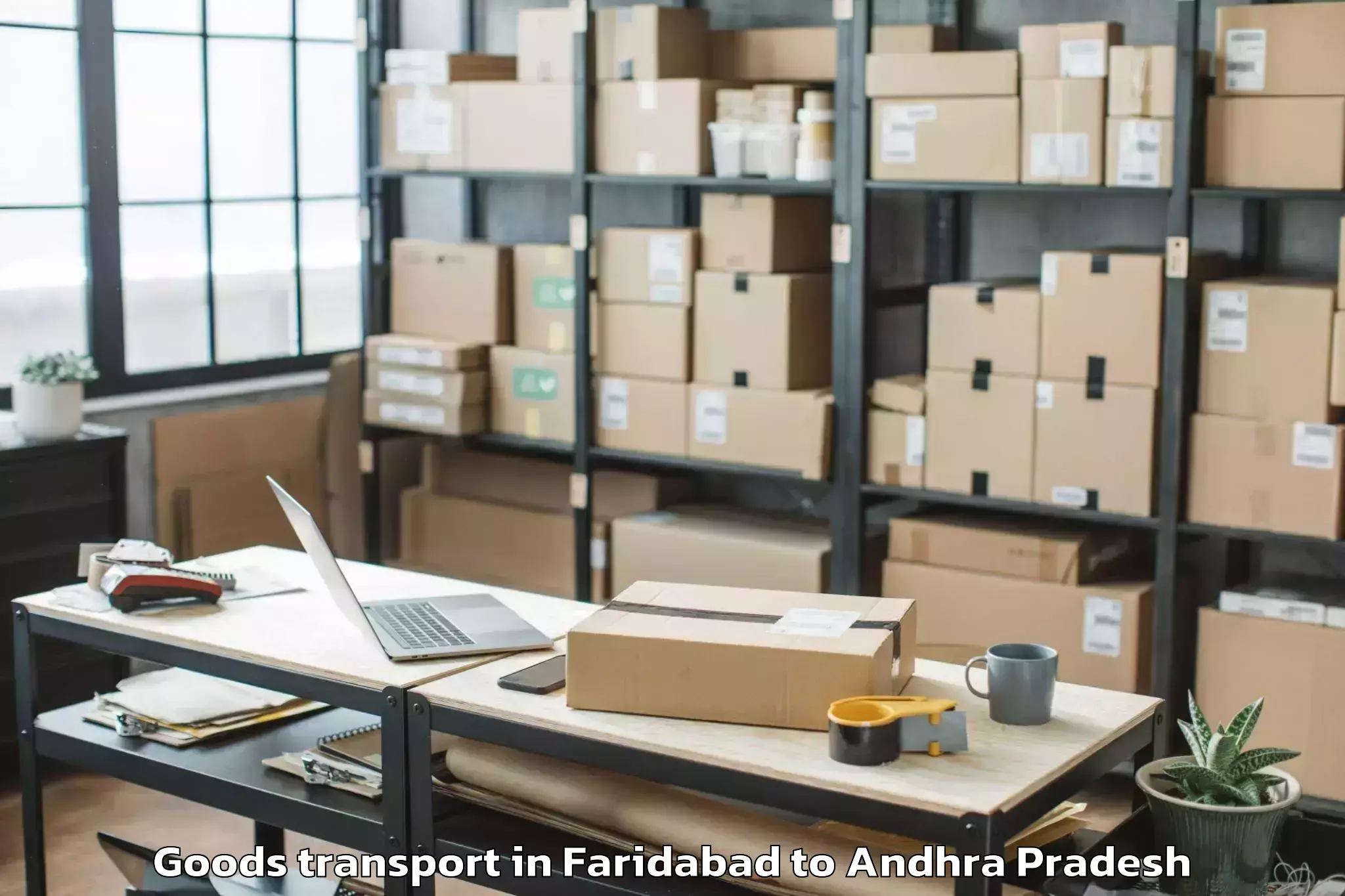 Top Faridabad to Kapileswarapuram Goods Transport Available